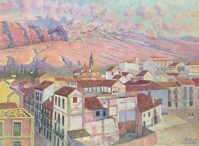 View of Granada by Diario or Dario de Regoyos y Valdes